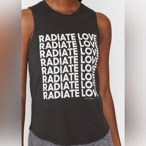 💫Spiritual Gangster Women’s Radiate Love Muscle Tank, Small, Vintage Black